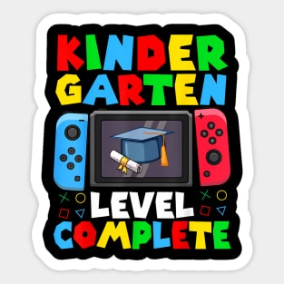 Kindergarten Level Complete Last Day Of School Graduate Boys Sticker